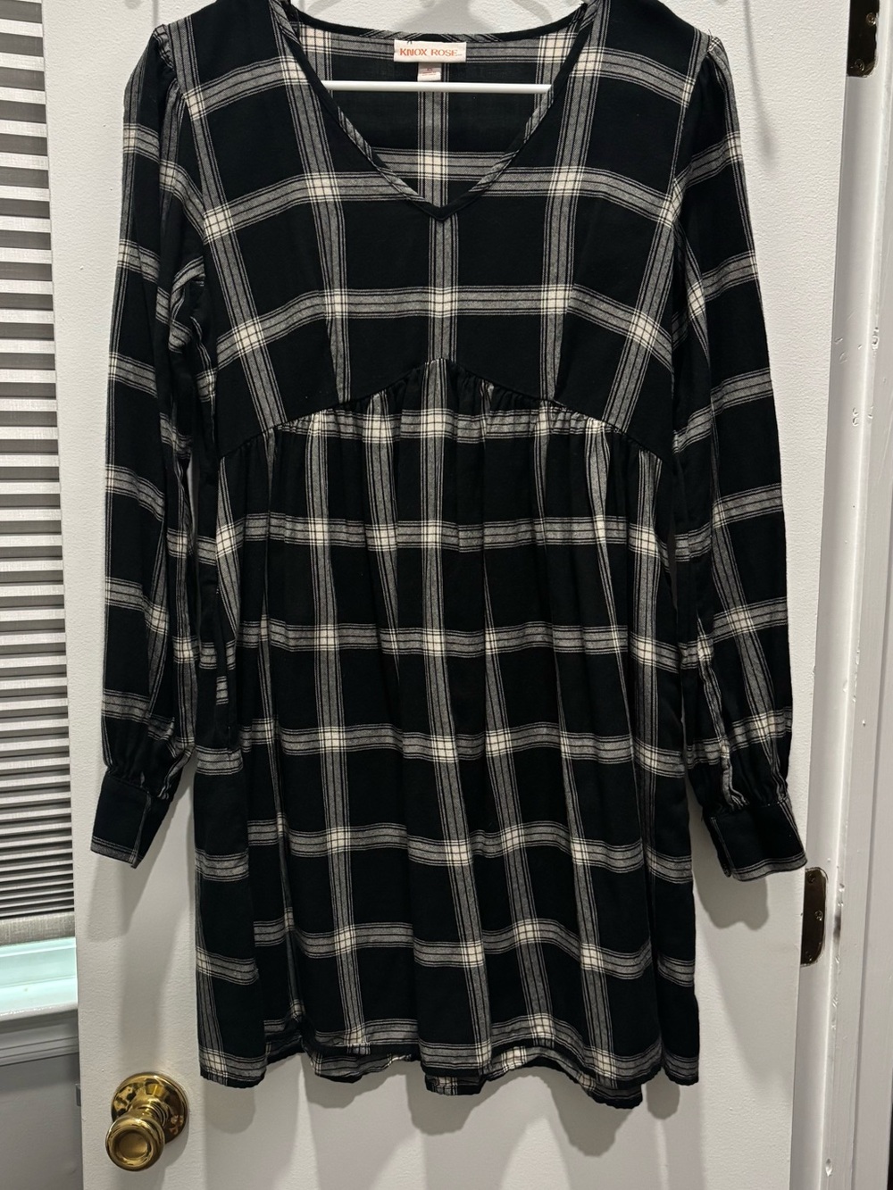 Black & White Plaid Dress by Knox Rose